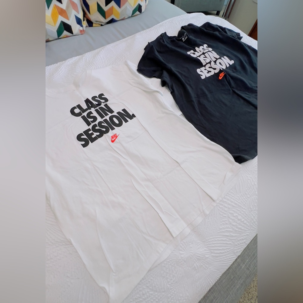 NIKE: (2) Class in Session T-Shirts. Size XL